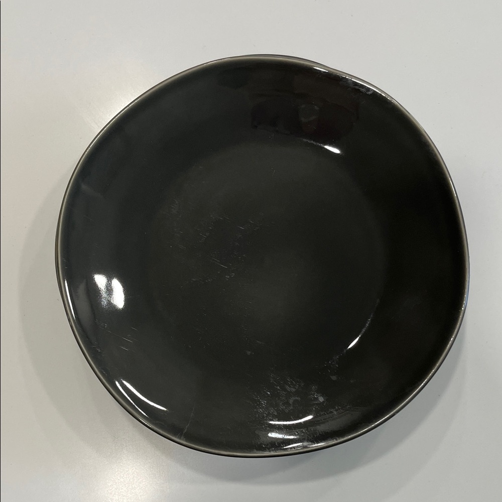 Crate&Barrel Marin Dark Grey Salad Plate Set
